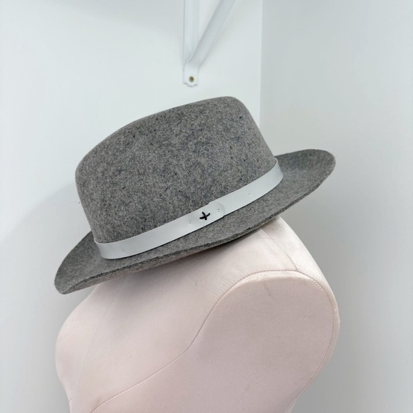 Rag and Bone 100% Wool Fedora Felted Hat Wide Brim Made in  display picture 3